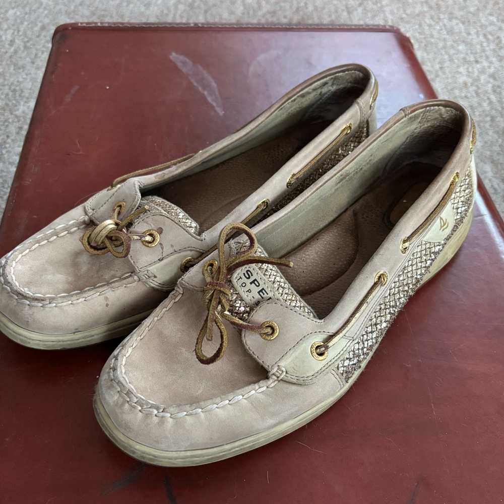 Sperry Top Siders Gold Scale Mermaid Slip On 12